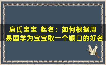 唐氏宝宝  起名：如何根据周  易国学为宝宝取一个顺口的好名字